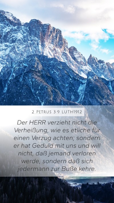 2 Petrus 3:9 LUTH1912 Bible Verse Image