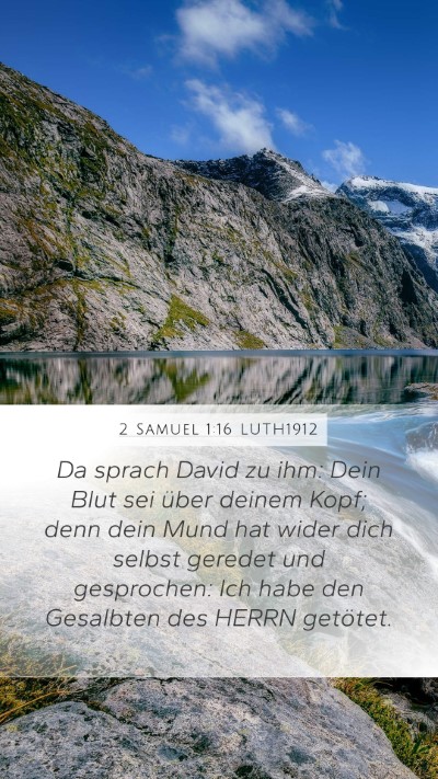 2 Samuel 1:16 LUTH1912 Bible Verse Image
