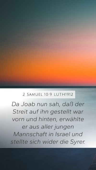2 Samuel 10:9 LUTH1912 Bible Verse Image