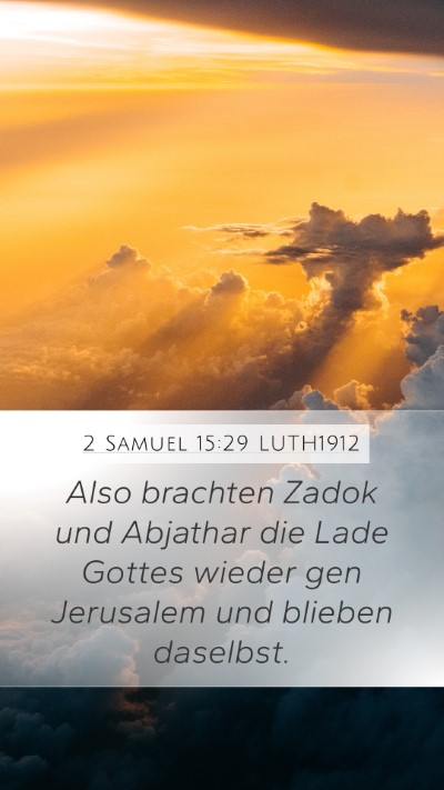 2 Samuel 15:29 LUTH1912 Bible Verse Image