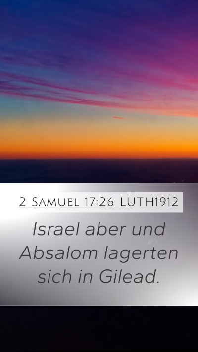 2 Samuel 17:26 LUTH1912 Bible Verse Image