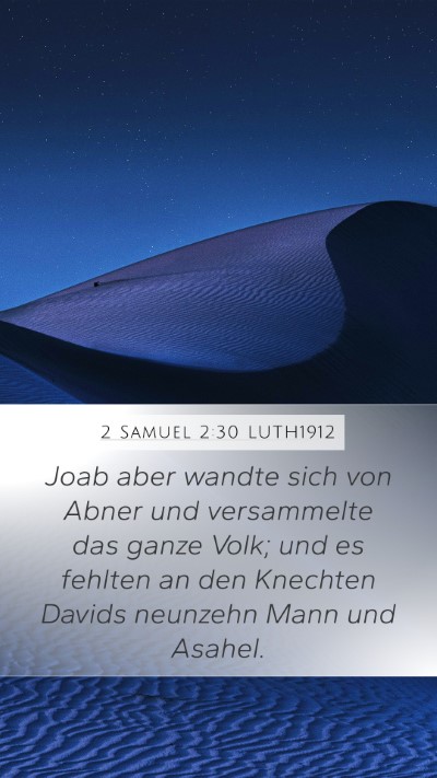 2 Samuel 2:30 LUTH1912 Mobile Phone Wallpaper - Joab aber wandte sich von Abner und versammelte - Mobile Bible Verse Wallpaper