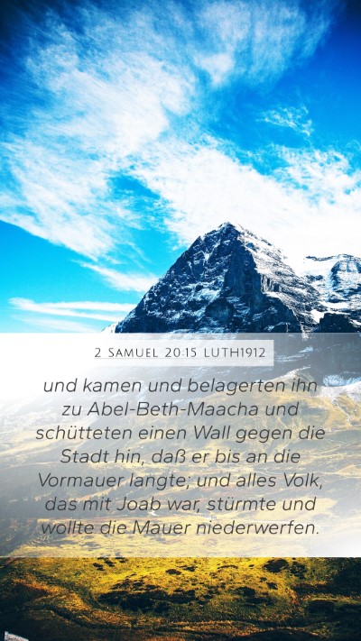 2 Samuel 20:15 LUTH1912 Bible Verse Image