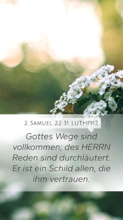 2 Samuel 22:31 LUTH1912 Bible Verse Image