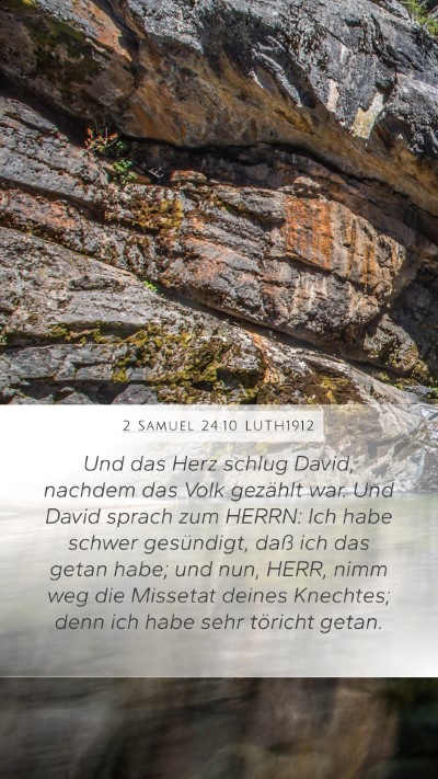 2 Samuel 24:10 LUTH1912 Bible Verse Image