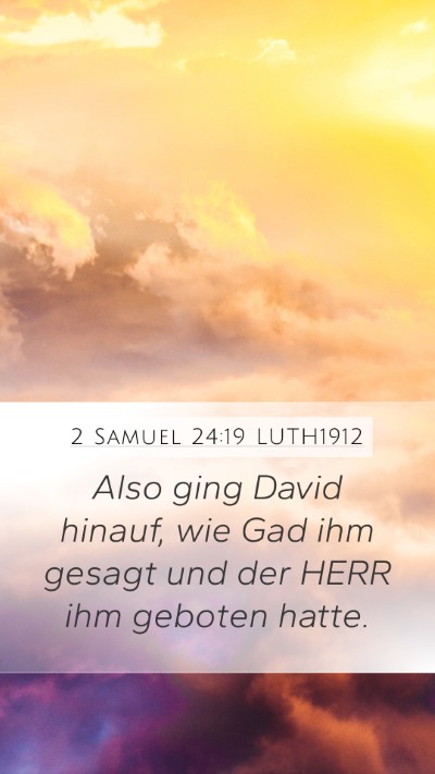 2 Samuel 24:19 LUTH1912 Bible Verse Image