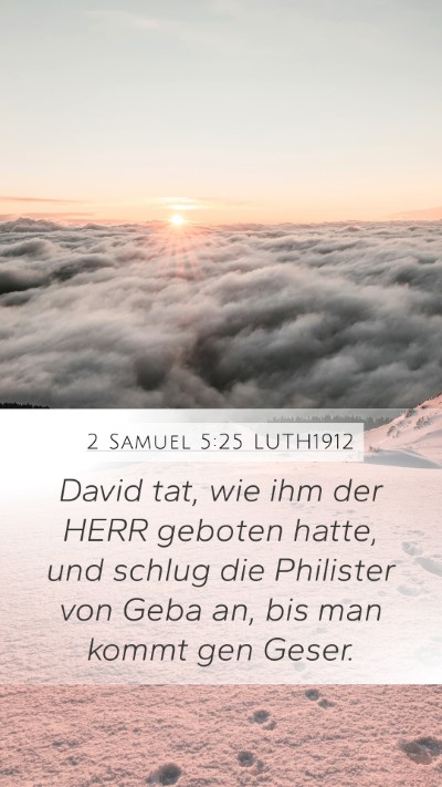 2 Samuel 5:25 LUTH1912 Bible Verse Image