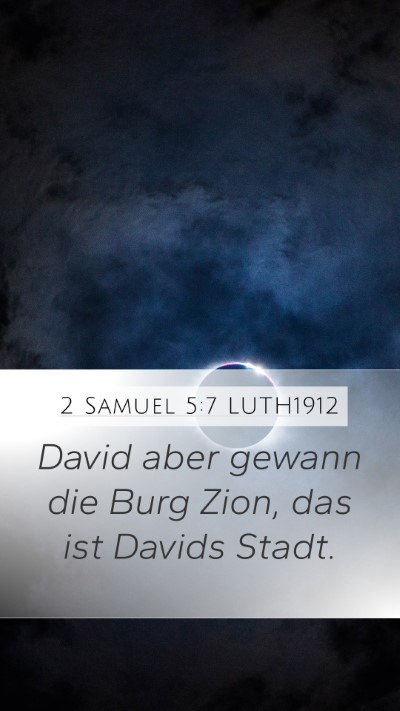 2 Samuel 5:7 LUTH1912 Bible Verse Image