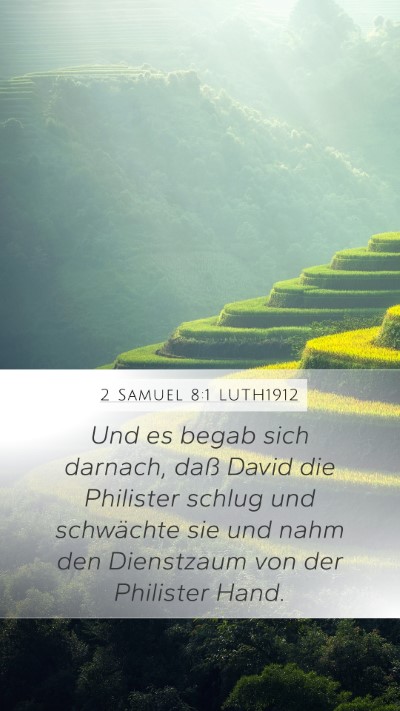 2 Samuel 8:1 LUTH1912 Mobile Phone Wallpaper - Und es begab sich darnach, daß David die - Mobile Bible Verse Wallpaper