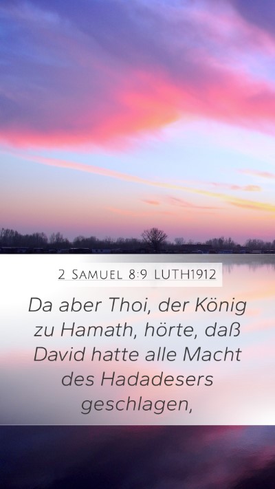 2 Samuel 8:9 LUTH1912 Bible Verse Image