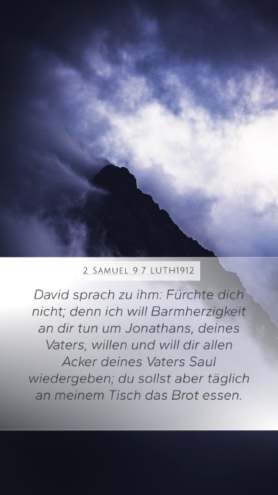 2 Samuel 9:7 LUTH1912 Bible Verse Image