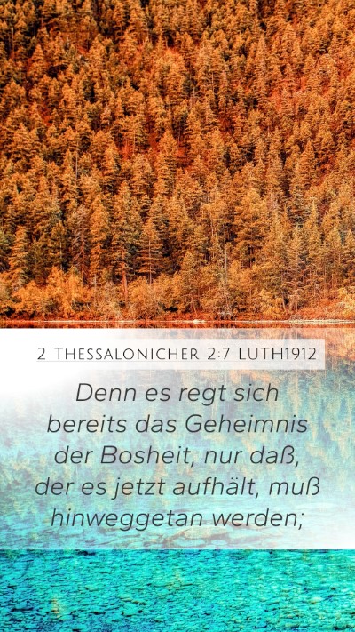 2 Thessalonicher 2:7 LUTH1912 Bible Verse Image