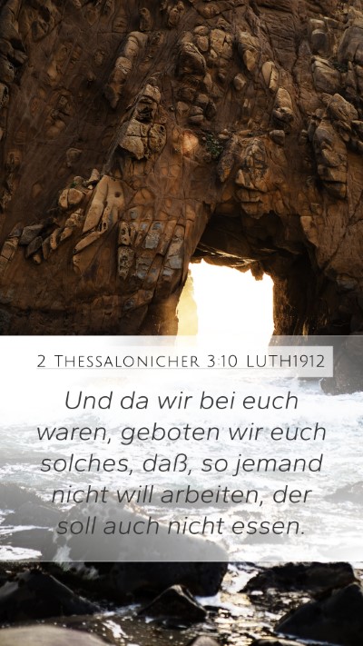 2 Thessalonicher 3:10 LUTH1912 Bible Verse Image