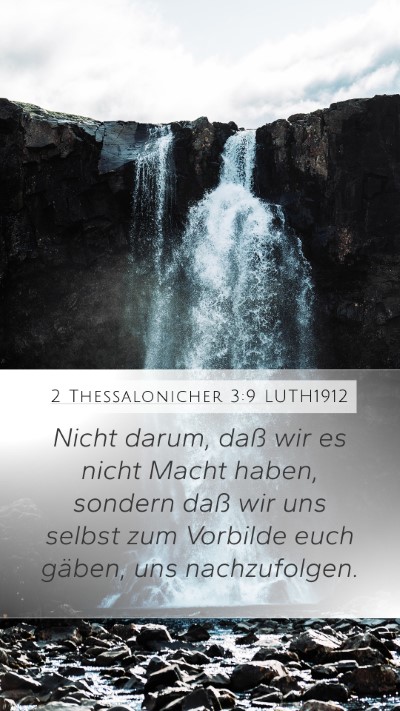 2 Thessalonicher 3:9 LUTH1912 Bible Verse Image