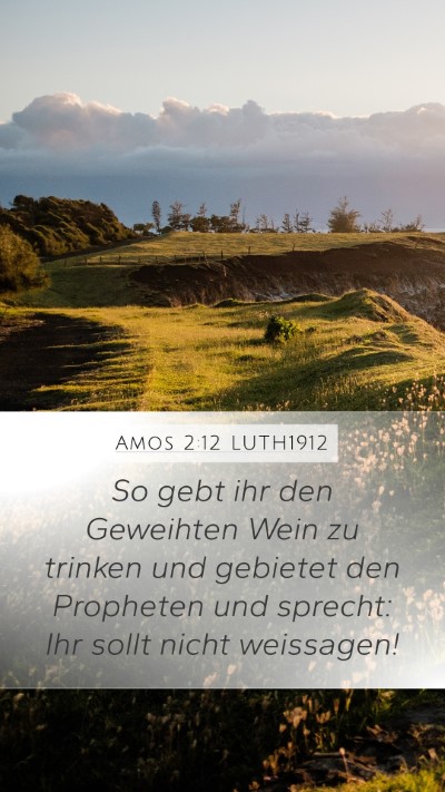 Amos 2:12 LUTH1912 Bible Verse Image