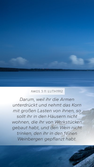 Amos 5:11 LUTH1912 Bible Verse Image
