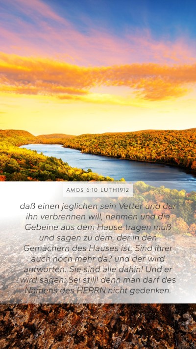 Amos 6:10 LUTH1912 Bible Verse Image