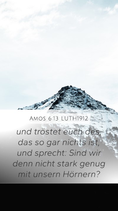 Amos 6:13 LUTH1912 Bible Verse Image