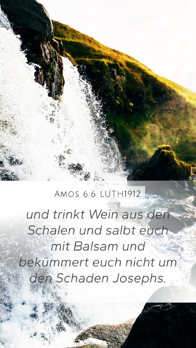 Amos 6:6 LUTH1912 Bible Verse Image