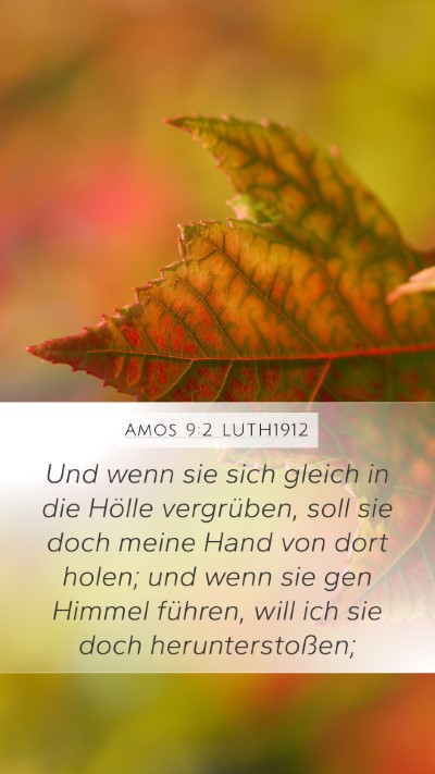 Amos 9:2 LUTH1912 Bible Verse Image