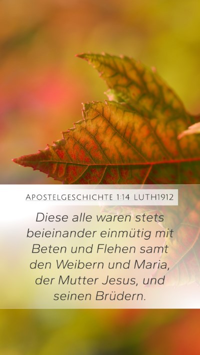 Apostelgeschichte 1:14 LUTH1912 Bible Verse Image