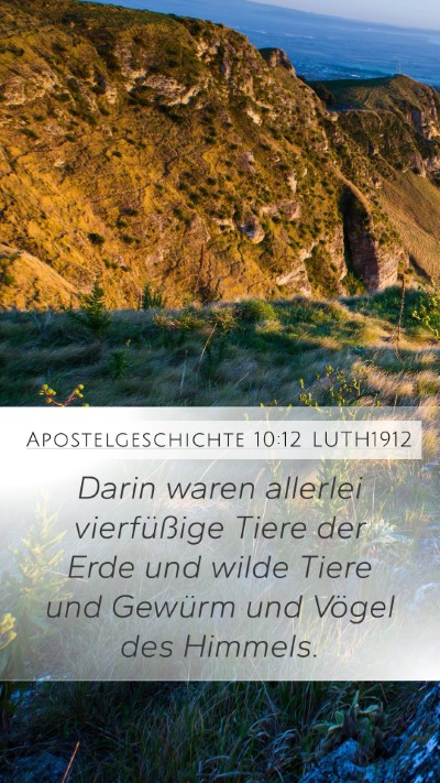 Apostelgeschichte 10:12 LUTH1912 Bible Verse Image