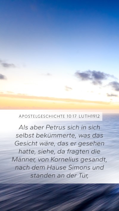 Apostelgeschichte 10:17 LUTH1912 Bible Verse Image