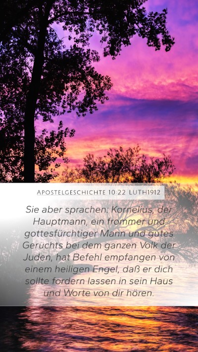Apostelgeschichte 10:22 LUTH1912 Bible Verse Image