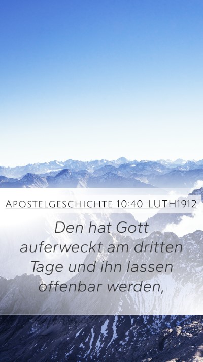 Apostelgeschichte 10:40 LUTH1912 Bible Verse Image
