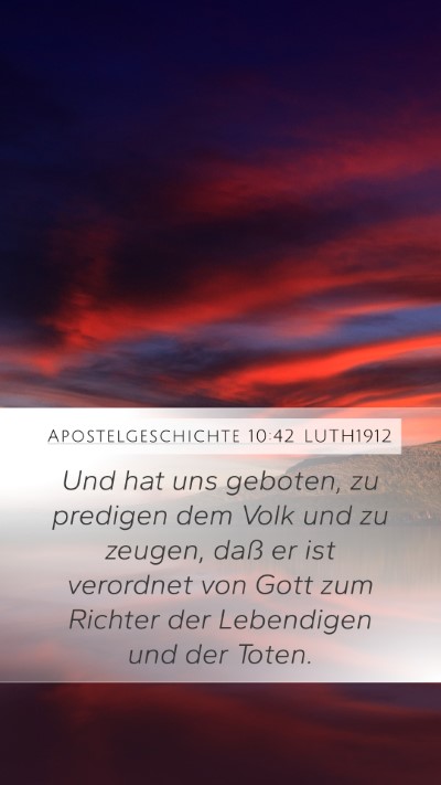 Apostelgeschichte 10:42 LUTH1912 Bible Verse Image