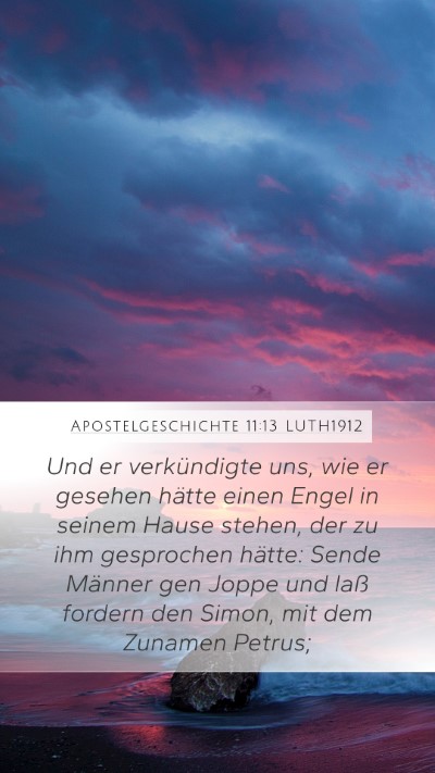 Apostelgeschichte 11:13 LUTH1912 Bible Verse Image