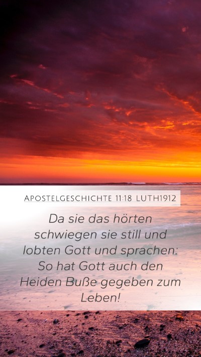 Apostelgeschichte 11:18 LUTH1912 Bible Verse Image