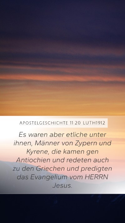 Apostelgeschichte 11:20 LUTH1912 Bible Verse Image