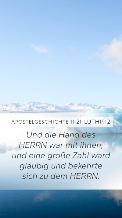 Apostelgeschichte 11:21 LUTH1912 Bible Verse Image