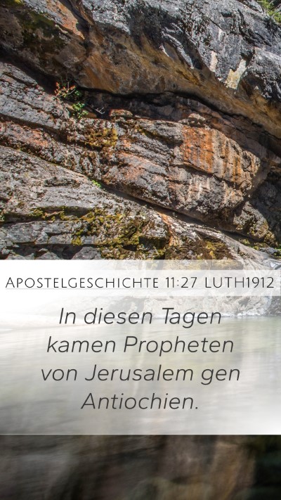 Apostelgeschichte 11:27 LUTH1912 Bible Verse Image