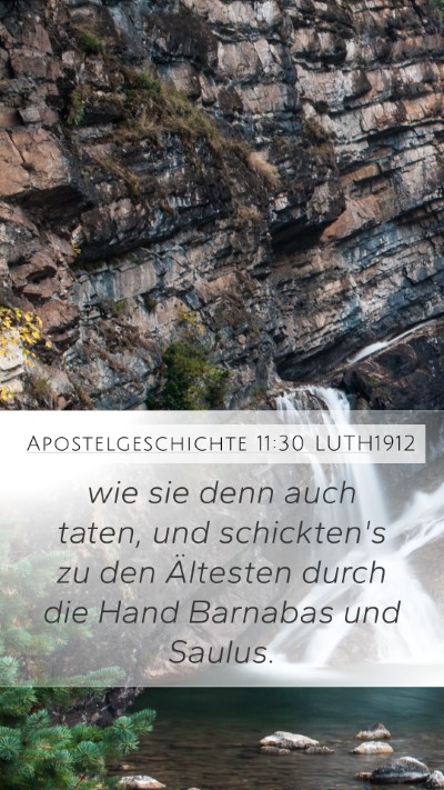 Apostelgeschichte 11:30 LUTH1912 Bible Verse Image