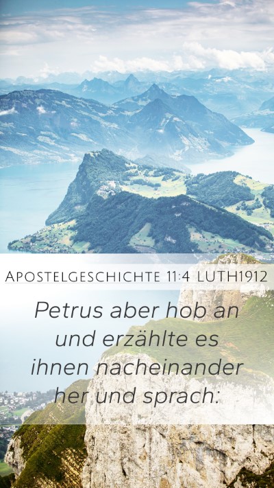 Apostelgeschichte 11:4 LUTH1912 Bible Verse Image