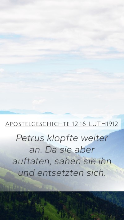 Apostelgeschichte 12:16 LUTH1912 Mobile Phone Wallpaper - Petrus klopfte weiter an. Da sie aber auftaten, - Mobile Bible Verse Wallpaper