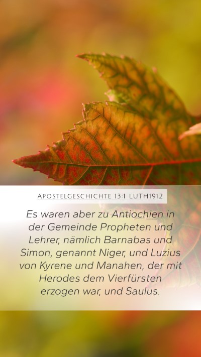Apostelgeschichte 13:1 LUTH1912 Bible Verse Image