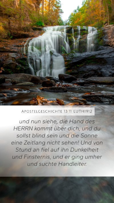Apostelgeschichte 13:11 LUTH1912 Bible Verse Image