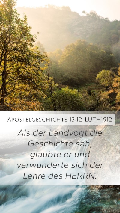 Apostelgeschichte 13:12 LUTH1912 Bible Verse Image