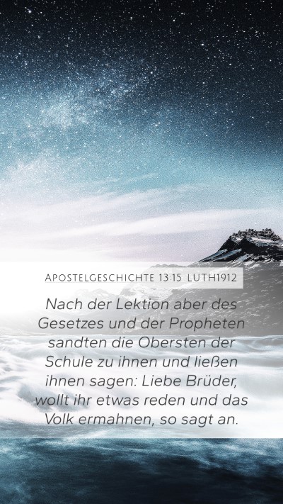 Apostelgeschichte 13:15 LUTH1912 Bible Verse Image