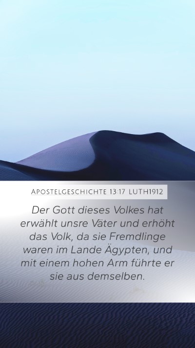 Apostelgeschichte 13:17 LUTH1912 Bible Verse Image