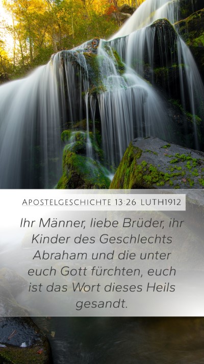 Apostelgeschichte 13:26 LUTH1912 Bible Verse Image