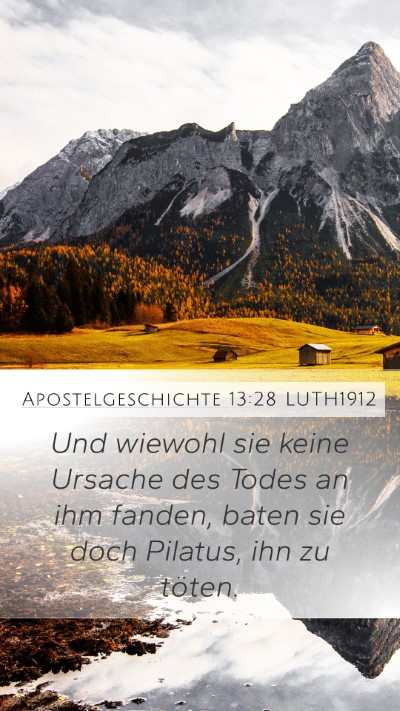 Apostelgeschichte 13:28 LUTH1912 Bible Verse Image