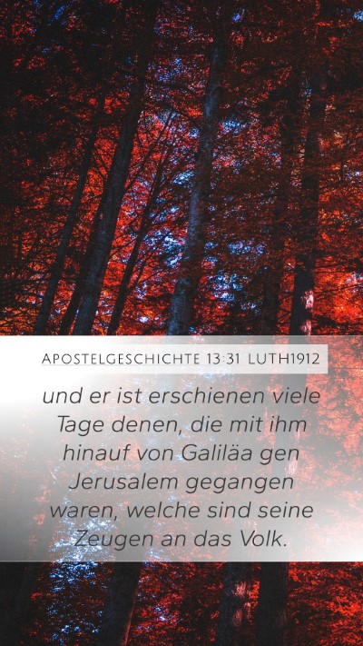Apostelgeschichte 13:31 LUTH1912 Bible Verse Image