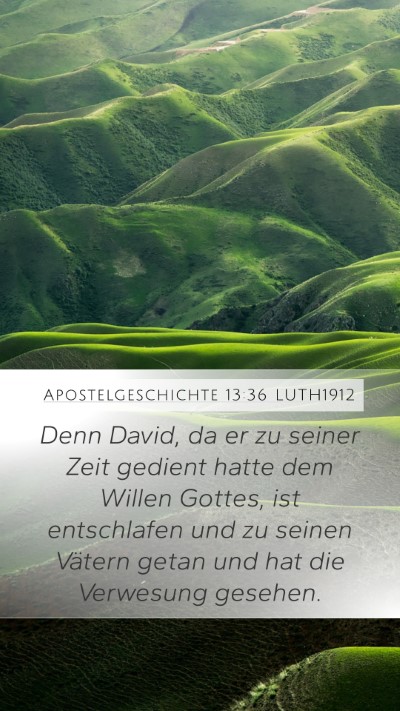Apostelgeschichte 13:36 LUTH1912 Bible Verse Image
