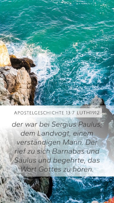 Apostelgeschichte 13:7 LUTH1912 Bible Verse Image