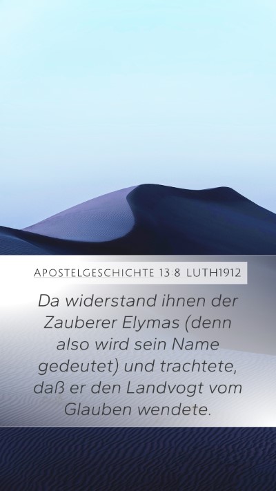 Apostelgeschichte 13:8 LUTH1912 Bible Verse Image