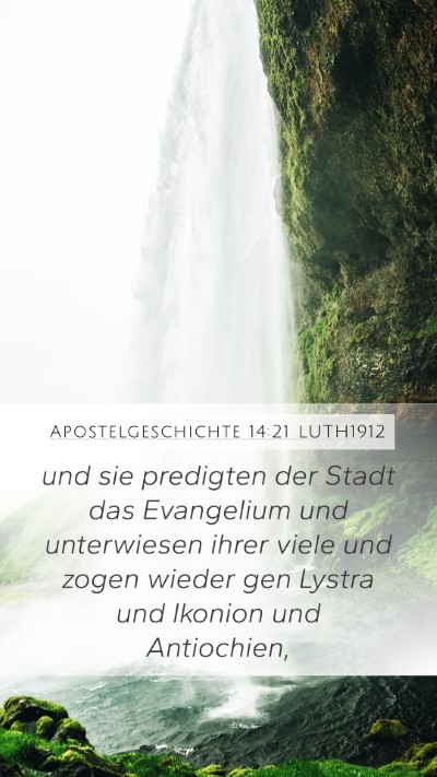 Apostelgeschichte 14:21 LUTH1912 Bible Verse Image